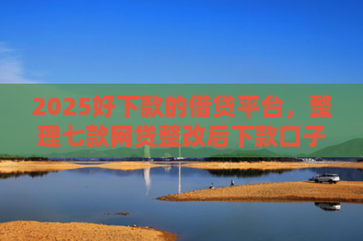 2025好下款的借贷平台，整理七款网贷整改后下款口子