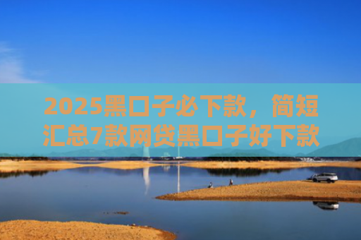 2025黑口子必下款，简短汇总7款网贷黑口子好下款