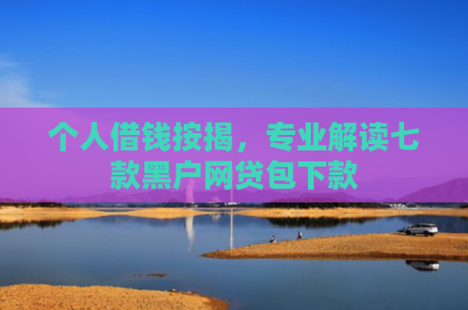 个人借钱按揭，专业解读七款黑户网贷包下款
