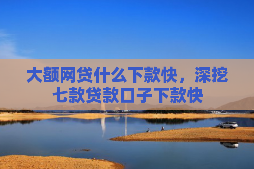 大额网贷什么下款快，深挖七款贷款口子下款快