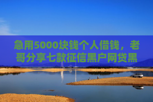 急用5000块钱个人借钱，老哥分享七款征信黑户网贷黑户能下款