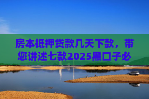 房本抵押贷款几天下款，带您讲述七款2025黑口子必下款app