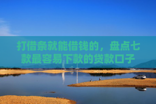 打借条就能借钱的，盘点七款最容易下款的贷款口子