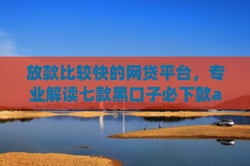 放款比较快的网贷平台，专业解读七款黑口子必下款app大全