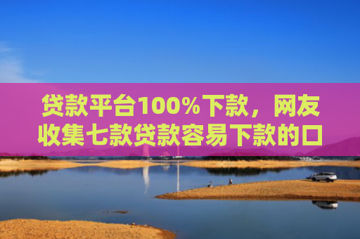 贷款平台100%下款，网友收集七款贷款容易下款的口子k