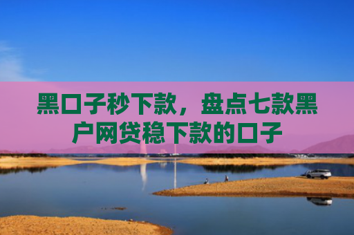 黑口子秒下款，盘点七款黑户网贷稳下款的口子