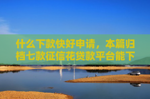 什么下款快好申请，本篇归档七款征信花贷款平台能下款吗