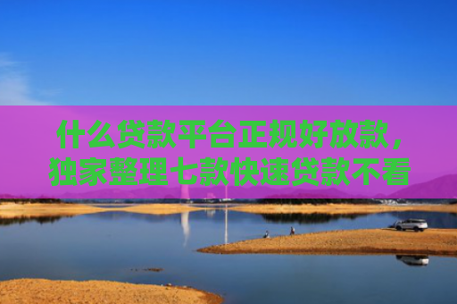 什么贷款平台正规好放款，独家整理七款快速贷款不看征信下款看