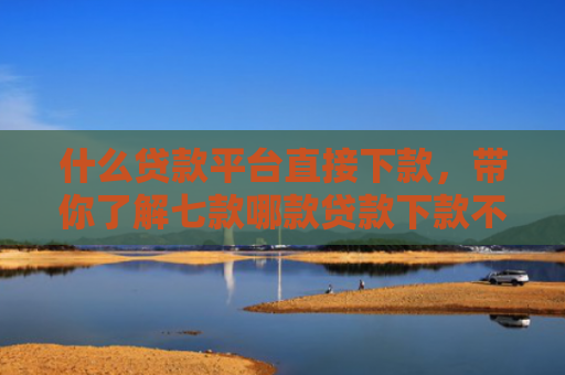 什么贷款平台直接下款，带你了解七款哪款贷款下款不看征信