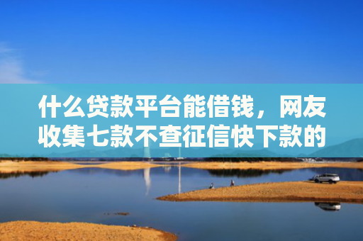 什么贷款平台能借钱，网友收集七款不查征信快下款的贷款