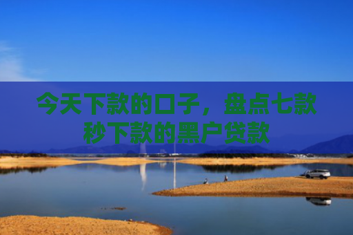 今天下款的口子，盘点七款秒下款的黑户贷款