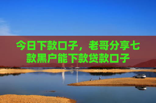 今日下款口子，老哥分享七款黑户能下款贷款口子