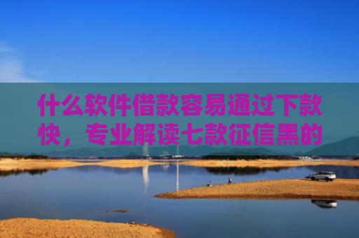 什么软件借款容易通过下款快，专业解读七款征信黑的贷款下款高口子