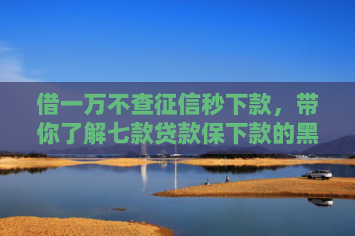 借一万不查征信秒下款，带你了解七款贷款保下款的黑户贷款