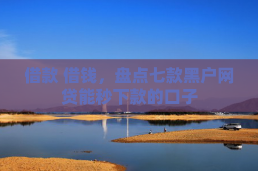 借款 借钱，盘点七款黑户网贷能秒下款的口子