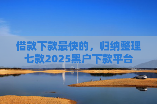 借款下款最快的，归纳整理七款2025黑户下款平台