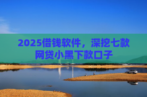 2025借钱软件，深挖七款网贷小黑下款口子