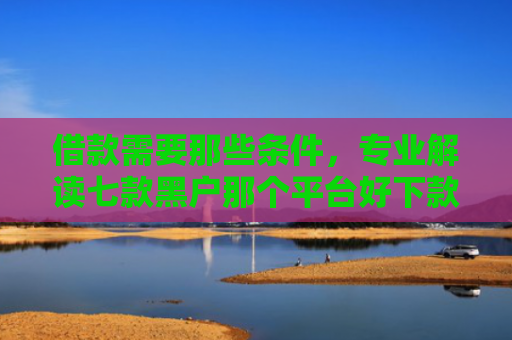 借款需要那些条件，专业解读七款黑户那个平台好下款
