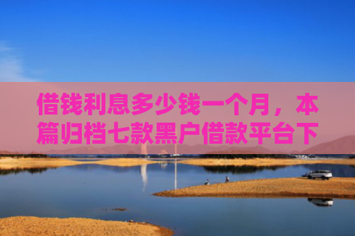 借钱利息多少钱一个月，本篇归档七款黑户借款平台下款快吗