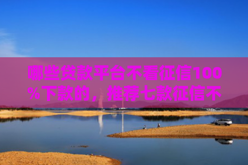哪些贷款平台不看征信100%下款的，推荐七款征信不好如何网贷下款