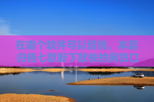 在哪个软件可以借钱，本篇归档七款新下款快的网贷口子