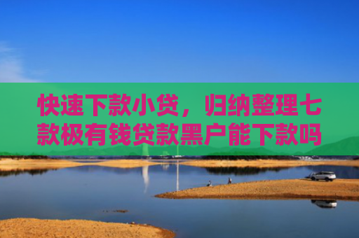 快速下款小贷，归纳整理七款极有钱贷款黑户能下款吗