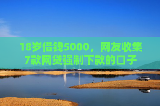 18岁借钱5000，网友收集7款网贷强制下款的口子