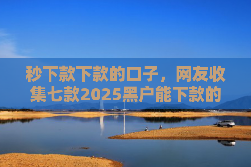 秒下款下款的口子，网友收集七款2025黑户能下款的APP