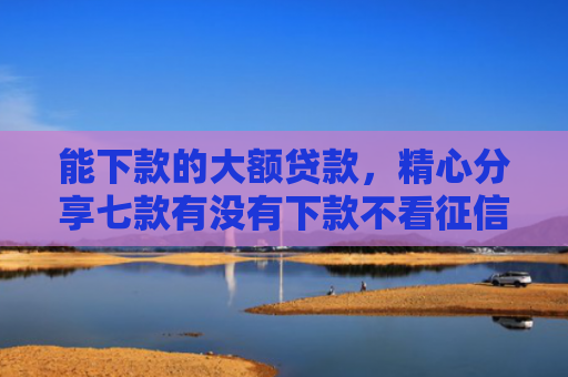 能下款的大额贷款，精心分享七款有没有下款不看征信的网贷平台