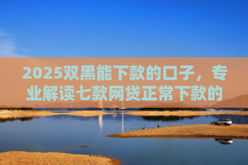 2025双黑能下款的口子，专业解读七款网贷正常下款的老口子
